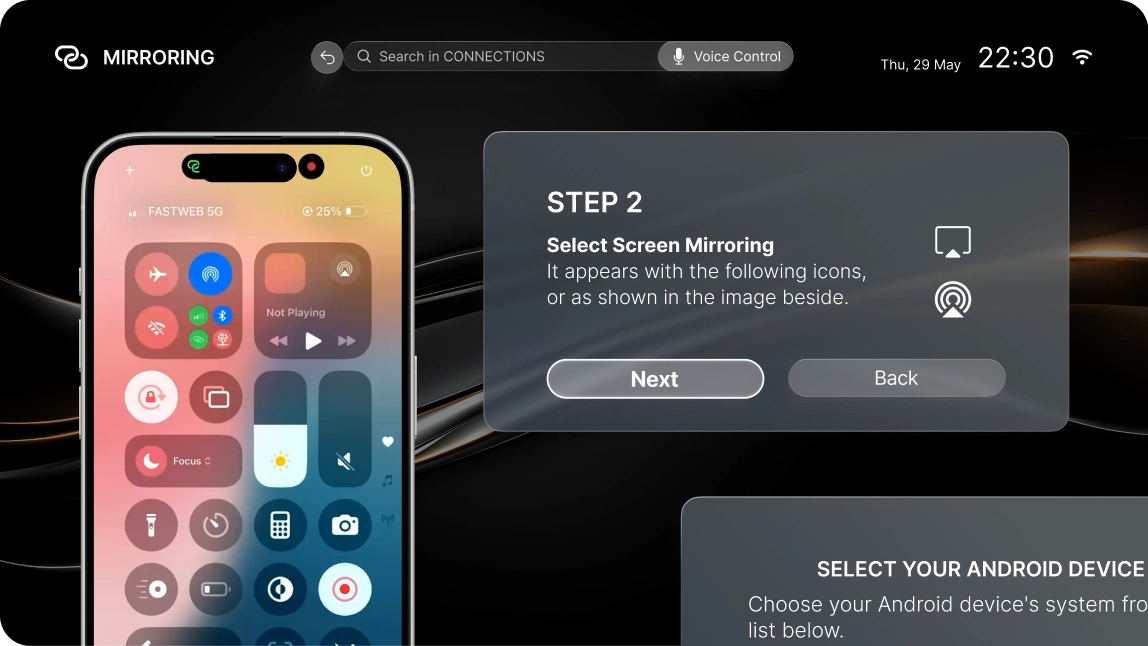 MIRRORING - apple  step2